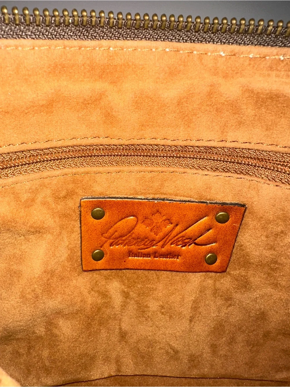 Patricia Nash Floral Italian Leather Wristlet Zip Pouch Clutch